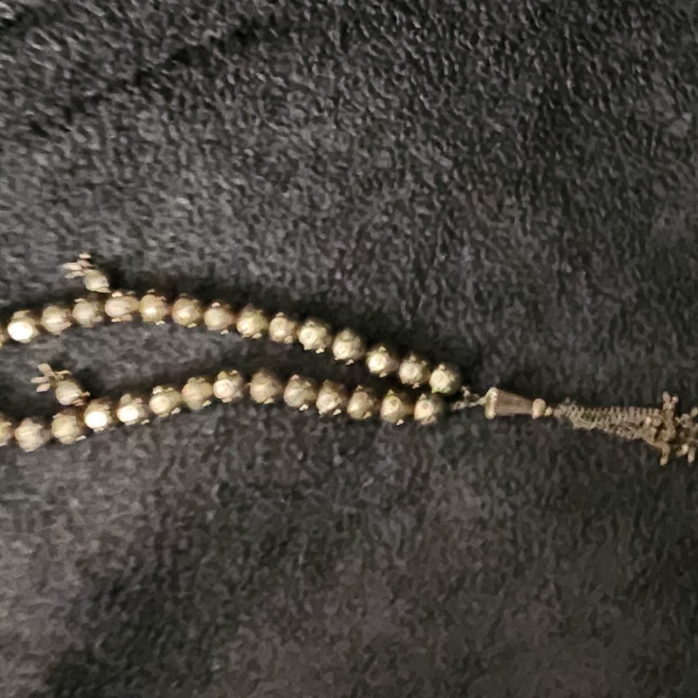Gold Beaded prayer Beads with Cross
